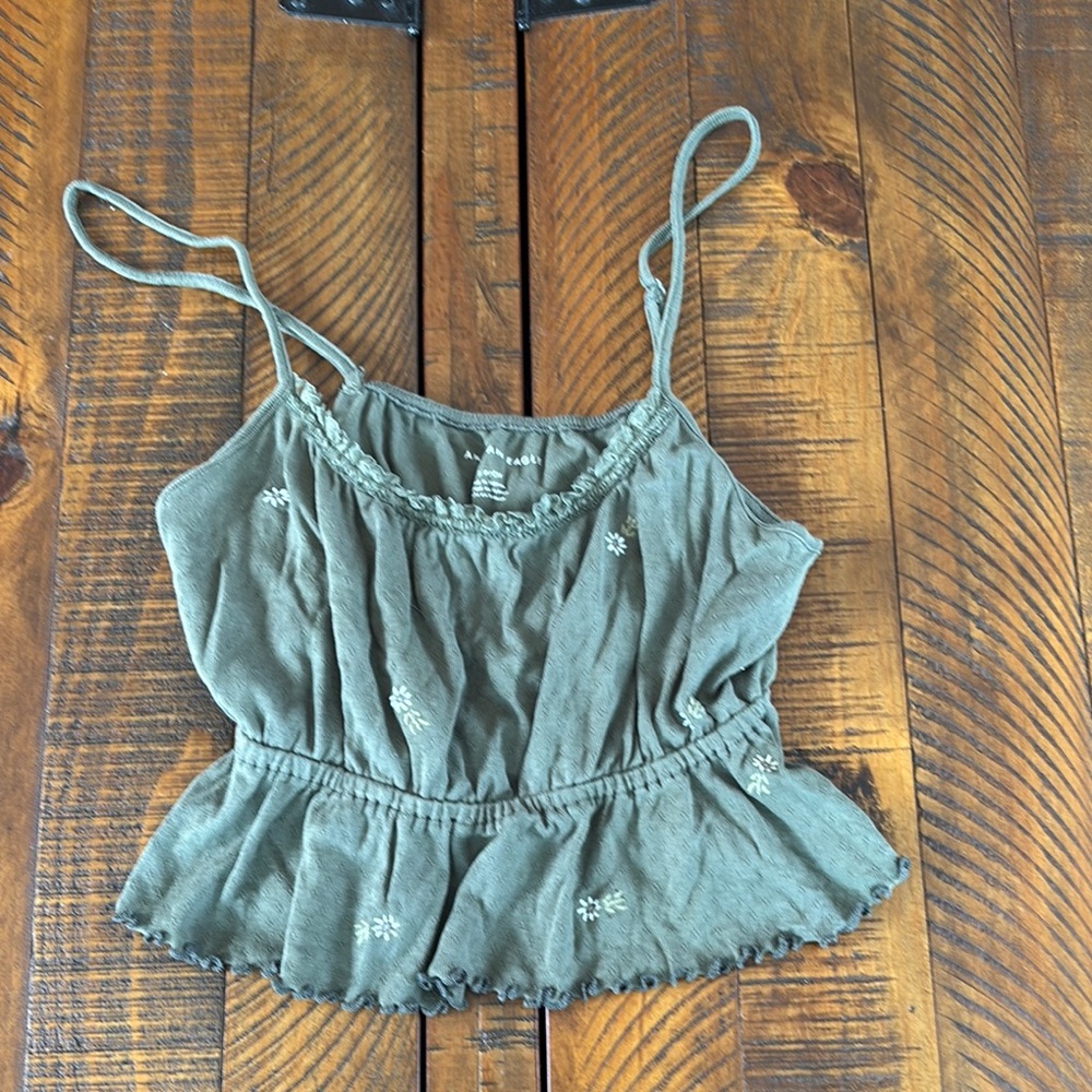 American Eagle Outfitters Olive Green Camisole